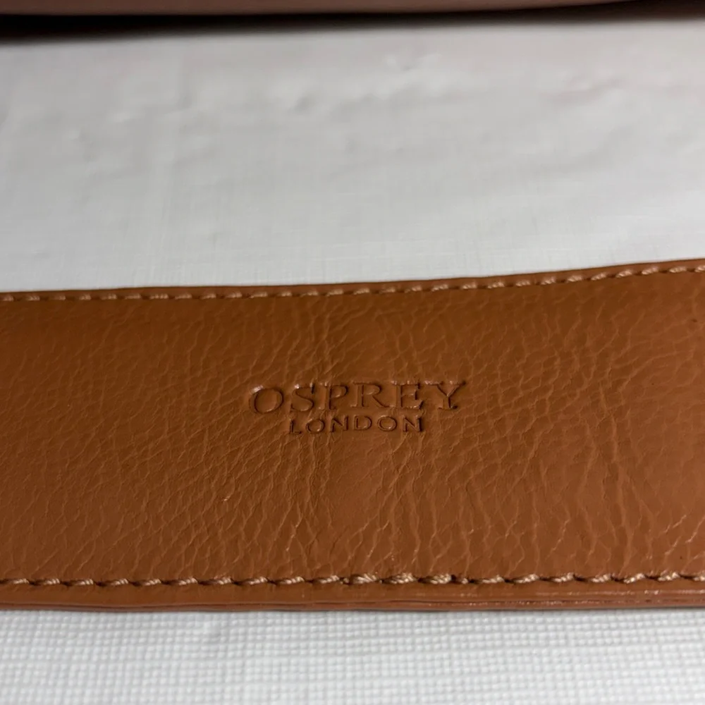 Osprey London Pebble Beach Concours d'Elegance Tan Leather Messenger Bag